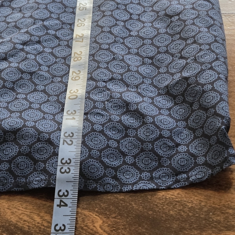 Perry Ellis Men’s 2XLT Stretch Blue Patterned Short Sleeve Button Up Shirt - Picture 15 of 15